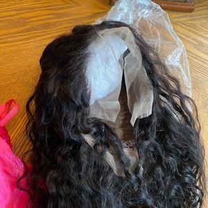 Human Hair 100% 28inch water wave lace front wig